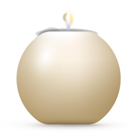 rund #ecc069 candle